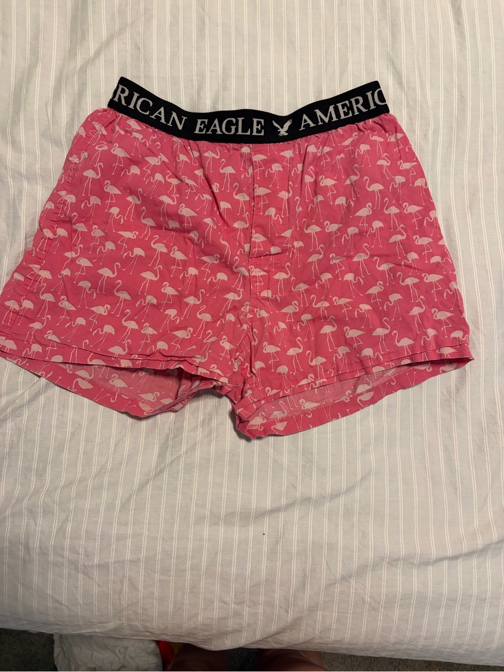 American Eagle Outfitters Pink Flamingo Cotton Sleep Boxer Shorts
